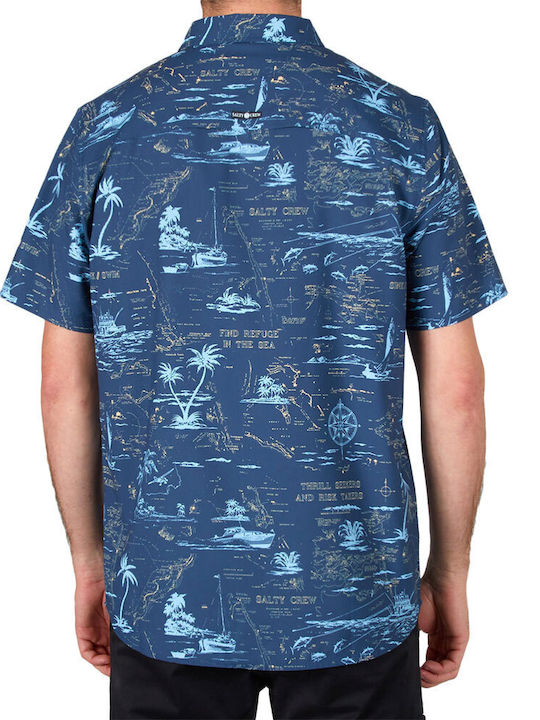 Salty Crew Men's Shirt Short Sleeve Navy Blue