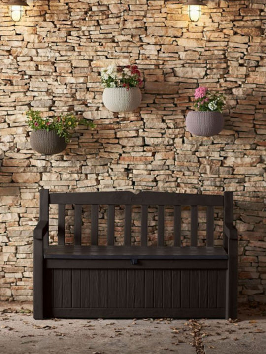 Bench Outdoor Plastic with Chest 140x60x84cm
