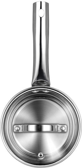 Smile Σετ Κατσαρόλες από Ανοξείδωτο Ατσάλι Ασημί 4τμχ