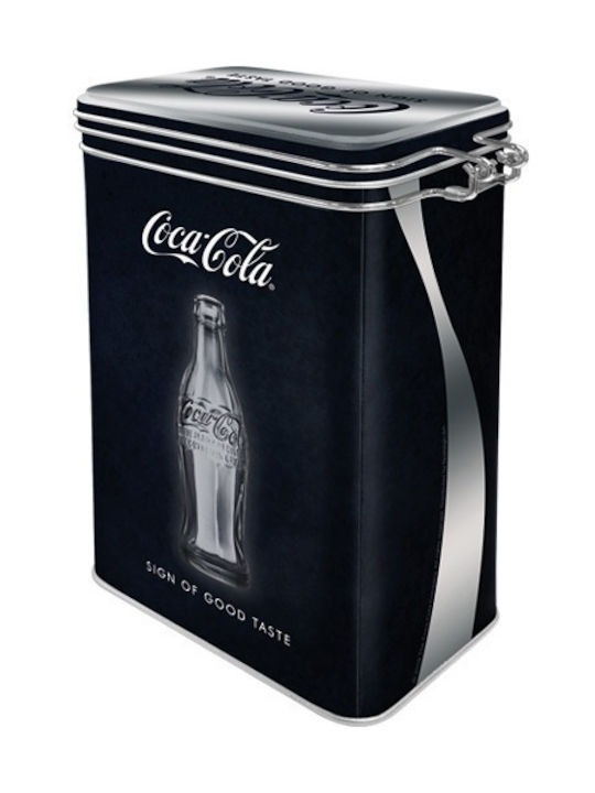 Nostalgic Art Coca Cola Sign Of Good Taste Cable Stripping Box General Use with Lid Metallic In Black Colour 11x8x18cm 1pcs