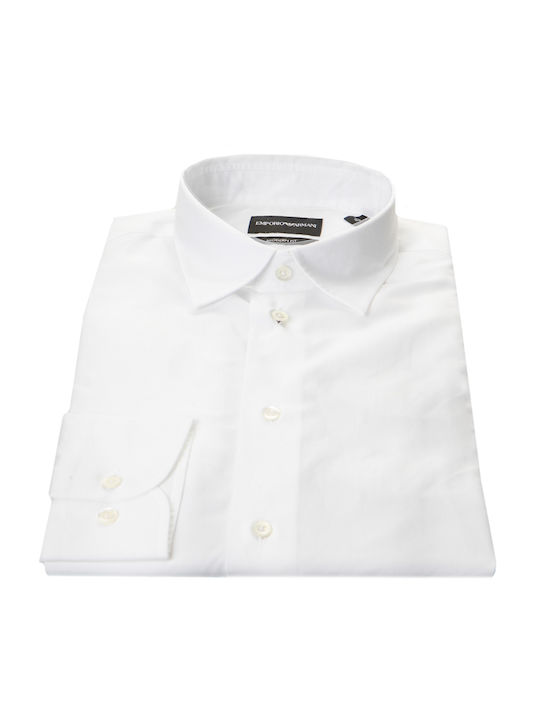 Emporio Armani Men's Shirt with Long Sleeves White