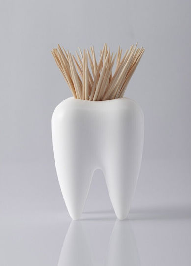 Propaganda Casetă Pentru Scobitori Din Plastic 4.7x4.7x6cm Albă
