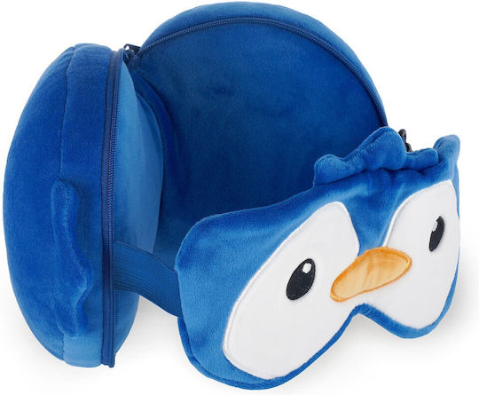 Legami Milano My Travel Buddy Travel Set Mask and Pillow for Kids 16x16x10cm Blue