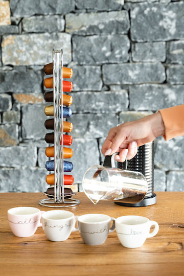 General Trade Metal Capsule Coffee Stand 726106 For 40 Nespresso Capsules 11x11x37.5cm 726106