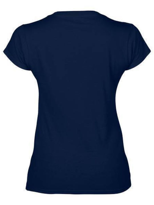 Takeposition Women's T-shirt with V Neckline Navy Blue