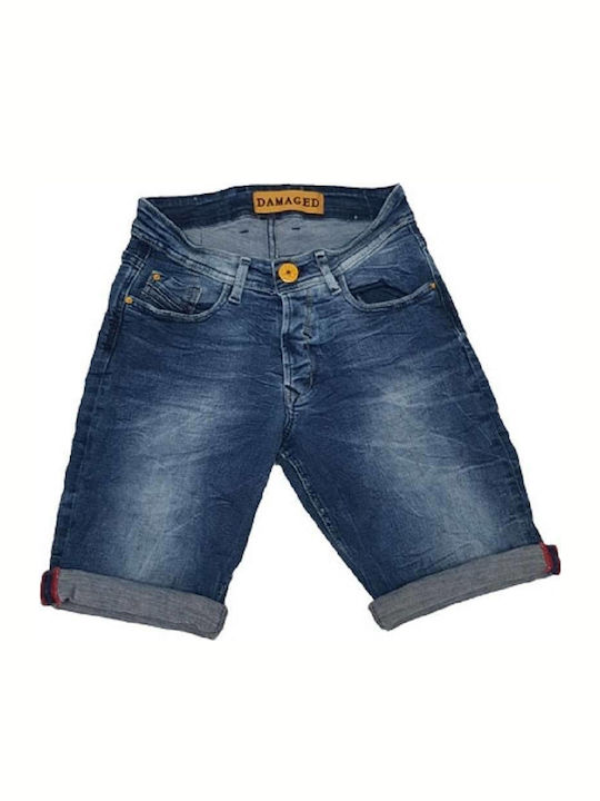 Damaged Jeans Men's Shorts Jeans Blue