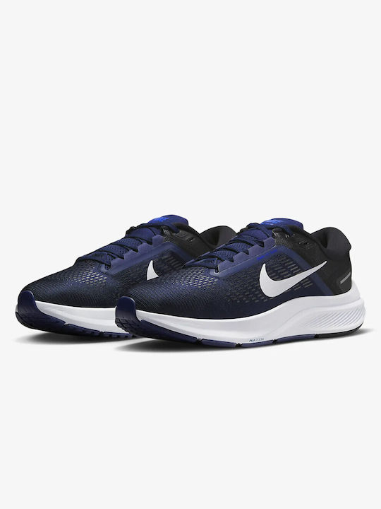 Air Zoom Structure 24 Sport Shoes Running Midnight Navy / White Black White