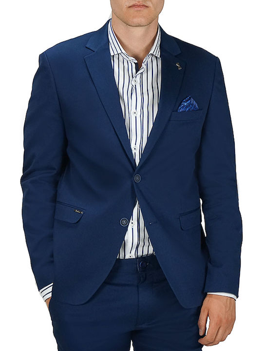Men's Suit Jacket Slim Fit Blue