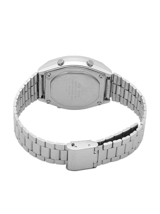 Casio Vintage Edgy Digital Men's Watch 35mm Battery with Silver Metal Bracelet