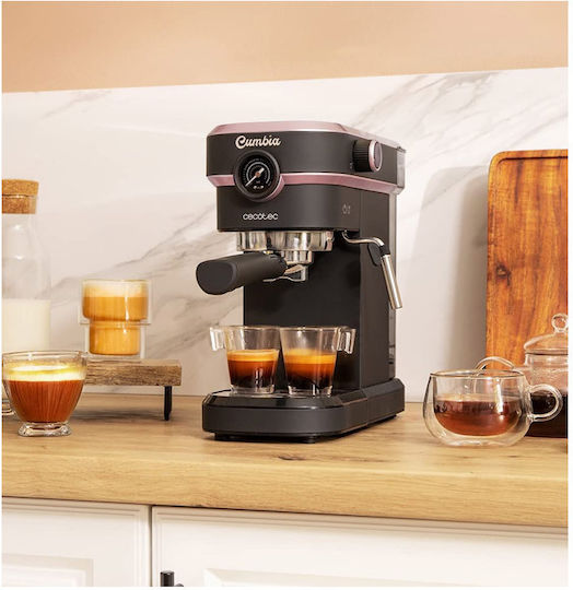 Cecotec Cafelizzia 890 Pro Μηχανή Espresso 1350W Πίεσης 20bar Rose