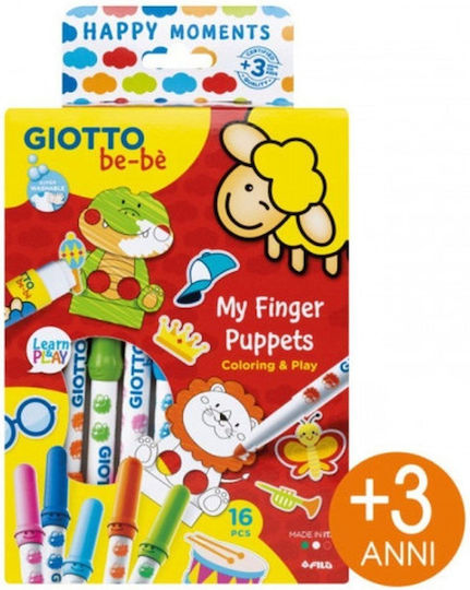 Giotto Ζωγραφική My Finger Puppets για Παιδιά 3+ Ετών 16τμχ