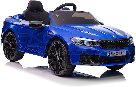 BMW M5 Едноместен с Дистанционно Управление Лицензиран 12 Волта Син за 1+ Години