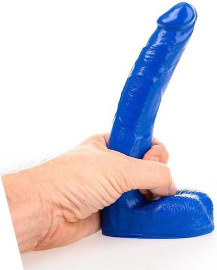 All Black All Blue Luis Ρεαλιστικό Dildo με Όρχεις Μπλε 21cm