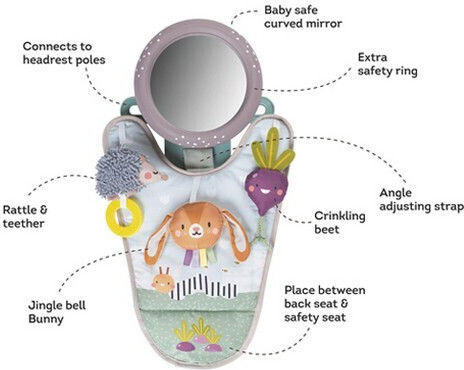 Taf Toys Pendant Toy for Car with Mirror Urban Garden 13105
