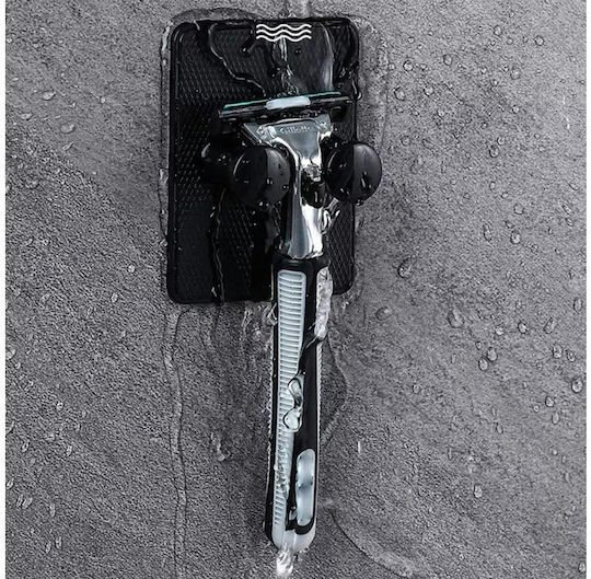 Άγκιστρο Μπάνιου Διπλό με Αυτοκόλλητο ​3x5.5cm Μαύρο