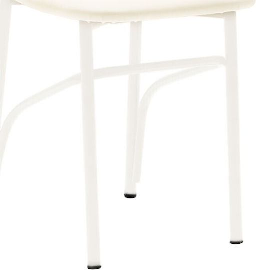 Riga Kitchen Metallic Chair Ecru 40x43x80cm
