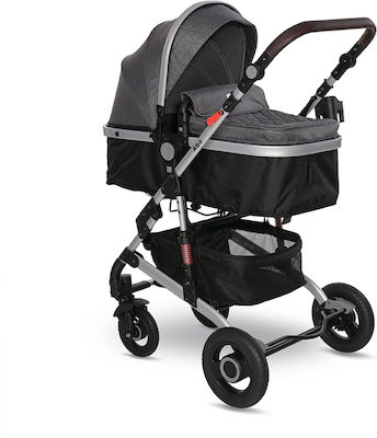 Lorelli Alba Premium 2 in 1 Verstellbar 2 in 1 Baby Kinderwagen Geeignet für Neugeborene Gray 11.15kg