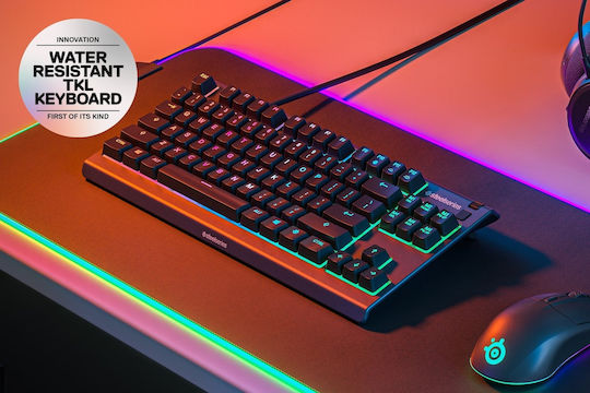 SteelSeries Apex 3 TKL Gaming Πληκτρολόγιο με RGB φωτισμό (Αγγλικό UK)