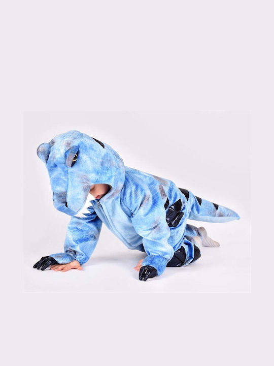 Den Goda Fen, Children's T-rex onesie, blue 2-5 years old