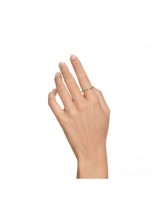 Swarovski Women's Gold Plated Spinner Ring with Stone