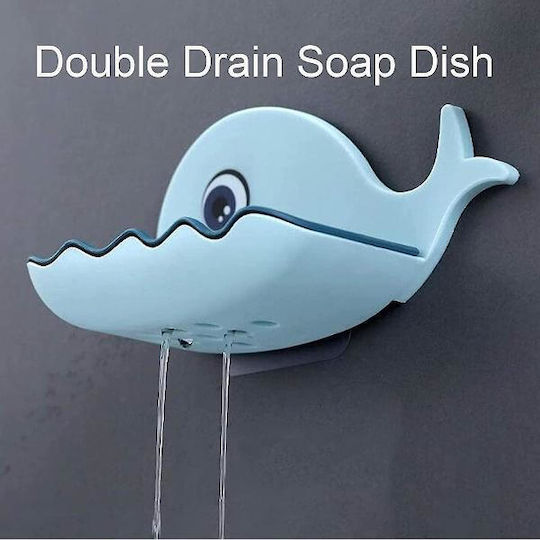 Wall-mounted Soap Dish Plastic Blue