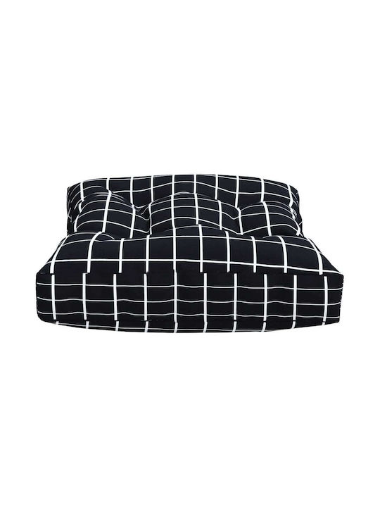 vidaXL Gartenstuhlkissen mit Rückenlehne Schwarz 2Stück 60x60cm