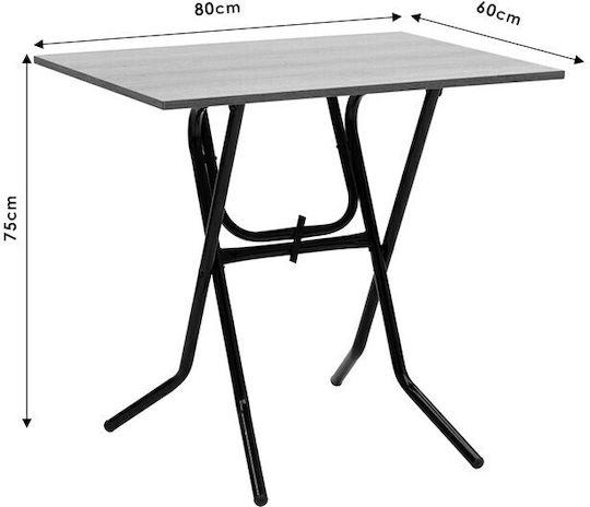 Clack Masă Bucătărie Pliabil 80x60x75buc
