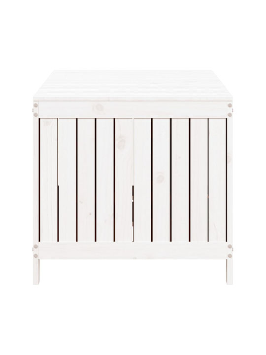 vidaXL Außenlagerbox Hölzernes Weiß L147xB55xH64cm