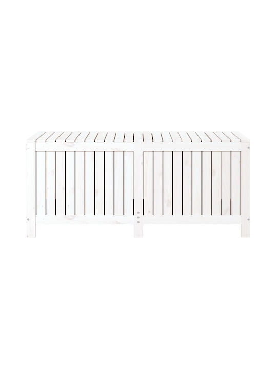 vidaXL Außenlagerbox Hölzernes Weiß L147xB55xH64cm