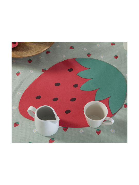 Nef-Nef Homeware Fabric Placemat Strawberry Taste Red 35x45cm 032738