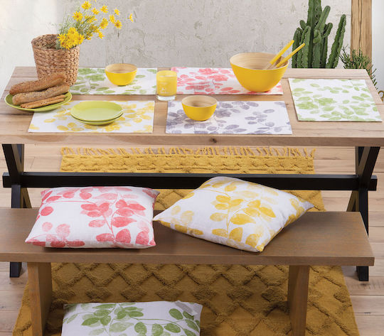 Nef-Nef Homeware Fabric Placemat Santika Coral 33x48cm 033020