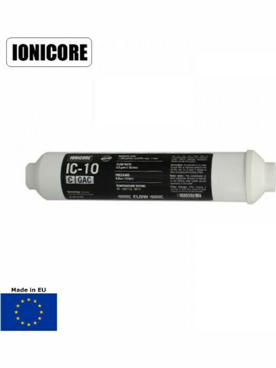 Ionicore In Line IC-10 Granular Activated Carbon External Universal Replacement Water Filter