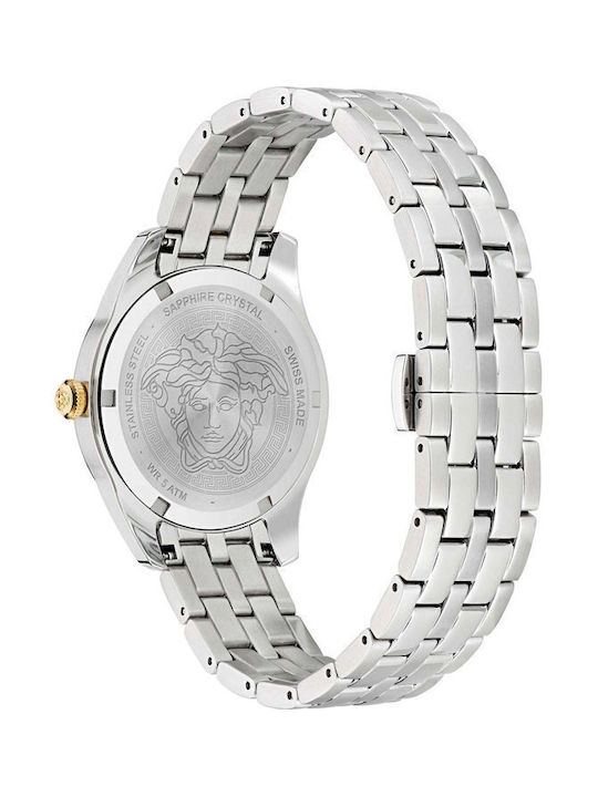 Versace Greca Watch with Silver Metal Bracelet