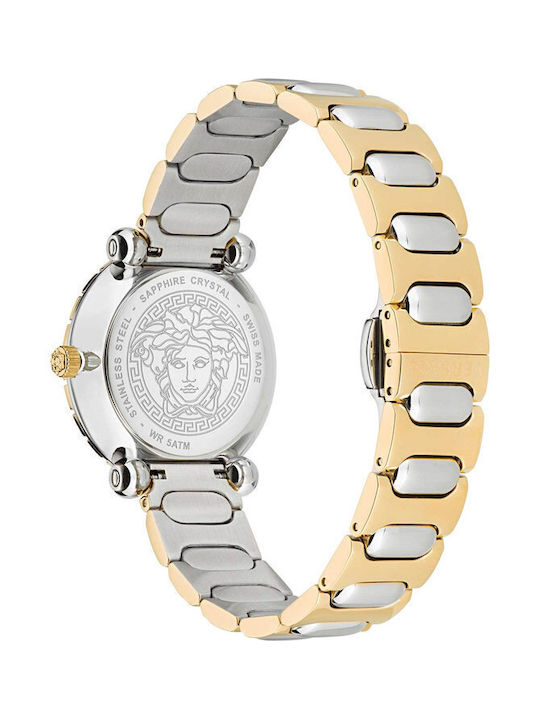 Versace Greca Twist Two Watch with Gold Metal Bracelet