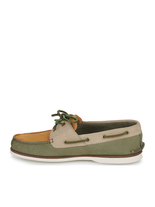 Classic Boat 2 Eye Men's Boat Shoes Green