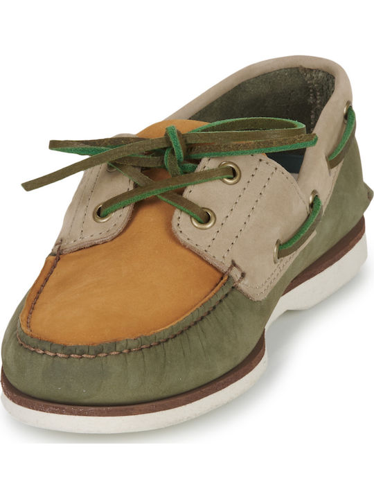 Classic Boat 2 Eye Men's Boat Shoes Green