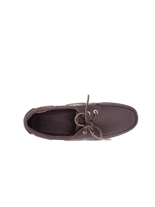 Chicago Men's Boat Shoes Dark Brown