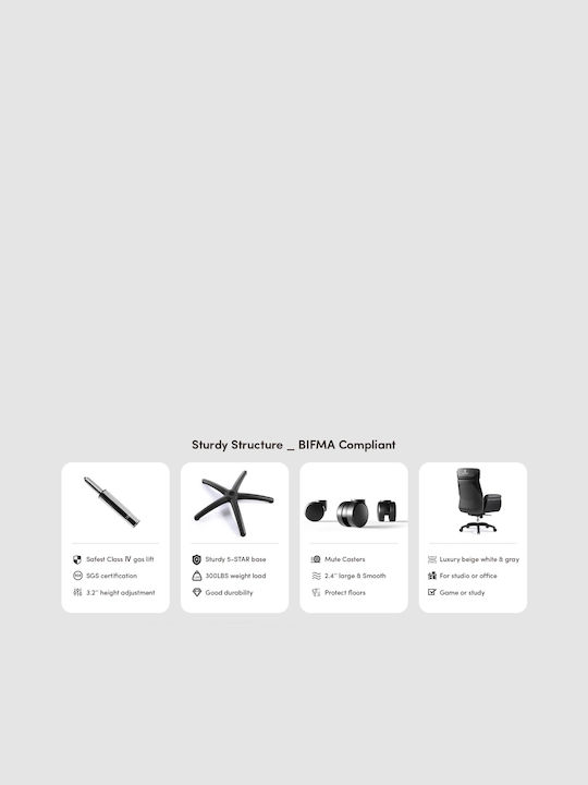 Reclining Office Chair with Fixed Arms Black Eureka Ergonomic