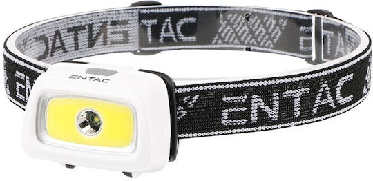 Entac Headlamp LED Waterproof IP54 with Maximum Brightness 140lm EHL-3N5-PW Black