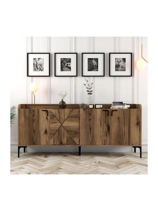 Μπουφές Venedik Ξύλινος Καρυδί 180x35x78cm