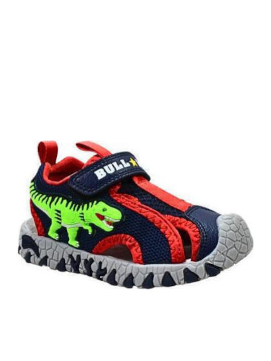 Shoe Sandals Dinosauro with Velcro & Lights Red