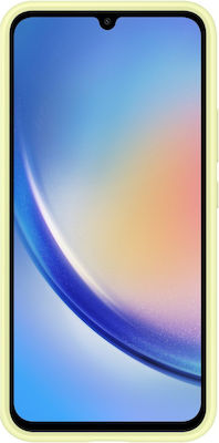 Samsung Coperta din spate Silicon cu slot pentru carduri Lime (Galaxy A34) EF-OA346TGEGWW