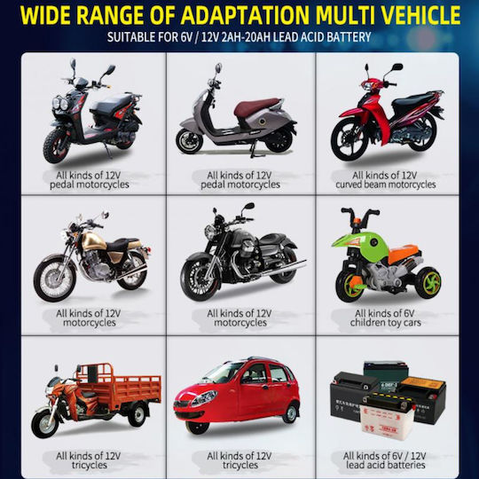Factory Зарядно за автомобилна батерия 6/12V