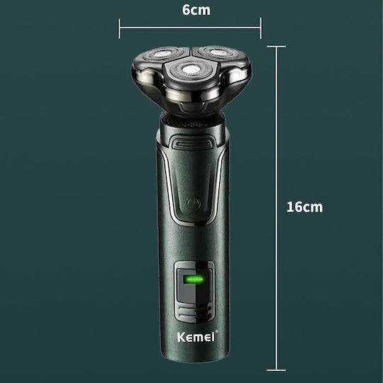Kemei KM-2808 Περιστρεφόμενη Ξυριστική Μηχανή Προσώπου Επαναφορτιζόμενη