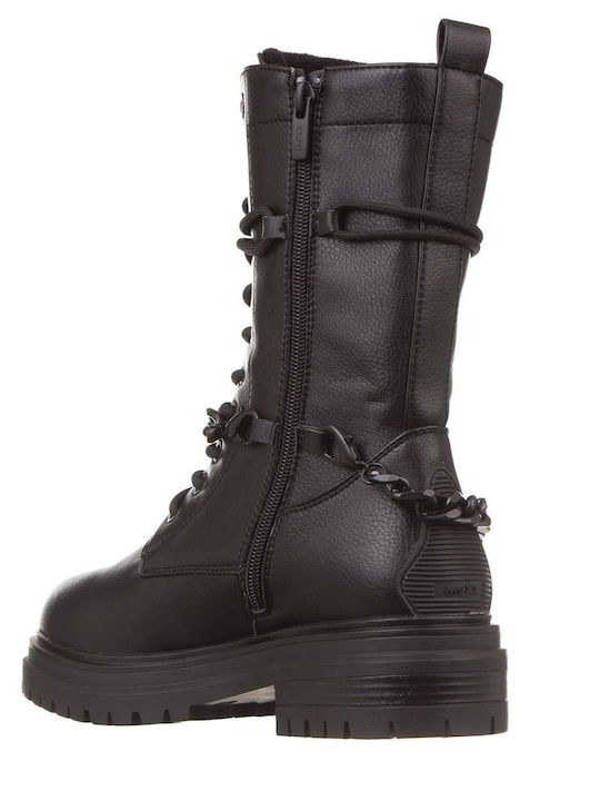 Mexx Leder Damen Knöchelstiefel Schwarz