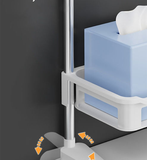 Factory Floor Bathroom Shelf Plastic with 2 Shelves 30x14x58cm White