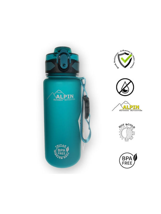 Alpin Wasserflasche Kunststoff 500ml Blau