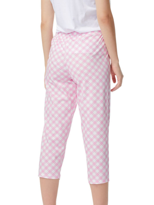 Minerva De vară De bumbac Pantaloni Pijamale pentru Femei Roz
