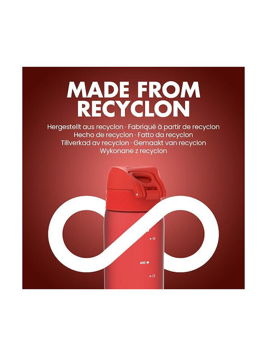 Ion8 Sticlă De Apă Din Plastic 500ml Roșie