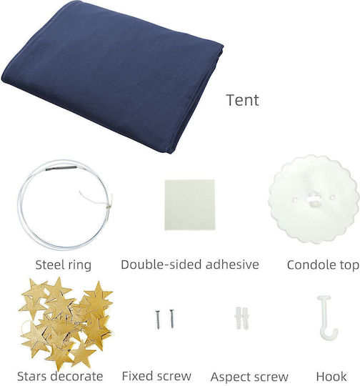 Mückennetz Zimmer Baumwolle DM-ETZP10 Blau